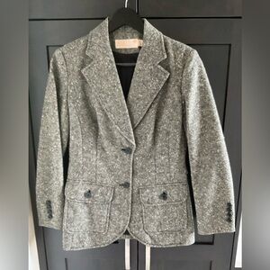 🩶 Vintage 80s/90s Pendleton 100% Virgin Wool Blazer Gray Tweed 8 Old Money EUC
